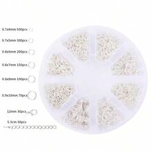 880pcsbox Of Open Rings Single Ring Open Connecting Rings DIY Hand-Made Jewelry Accessories O-Ring Connecting Rings