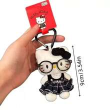 Sanrio 1 szt. Sanrio Hello Kitty pluszowa lalka z kreskówek, brelok do kluczy, dekoracja plecaka, akcesorium, prezent dla kobiet, urodziny, święta Bożego Narodzenia