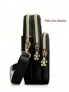 Women's Phone Pouch, Fashionable Pearl Rhinestone Monogram Design, A-Z Letter, Mini Crossbody Bag, Vertical Women's Coin Purse, Sports Armband/Running Wristband, Mini Casual Crossbody Phone Pouch With Earphone Hole, Suitable For Professionals, College Students, Work, Business, Commute, Office, Anniversary, Gift For Lover, Birthday, Valentine's Day, Christmas, Thanksgiving - Multicolor - View 6