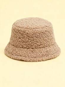 1 chiếc mũ tai bèo bằng len màu trơn cổ điển dành cho nữ, kiểu Hàn Quốc, mũ ấm áp che nắng đa năng dành cho học sinh, mùa đông. - Nhiều màu - Xem 11