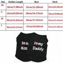 Chaleco con estampado de perro, camiseta para mascotas para perros pequeños/medianos, camiseta informal - Multicolor - Ver 4