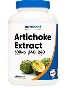 Nutricost Artichoke Extract 600mg, 240 Vegetarian Capsules - Gluten Free, Non-GMO | Artichoke Supplement, Herbal Extract, Non-GMO, Gluten Free, Vegetarian, 600mg - 其他 - 查看 6