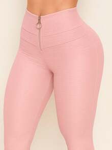 Women's Flat Belly Pants, Riding Pants, Disguise Cellulite - Rose - View 1