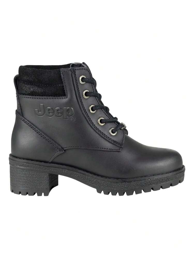 Jeep Women Mid Calf Boots Black Heel Urban Semi Dress Style Comfortable Fashionable Footwear - Negro - Añade 1