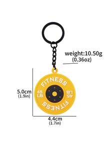 1pc Vibrant Colorful Keychain For Fitness Enthusiasts - Portable Unisex Design, Perfect As Backpack Charm, Key Ring, Key Chain, Car Interior Decoration, Ideal Gift For Gym Lovers To Attach To Gym Bags, School Bags Or Car Keys Christmas - Multicolor - View 12