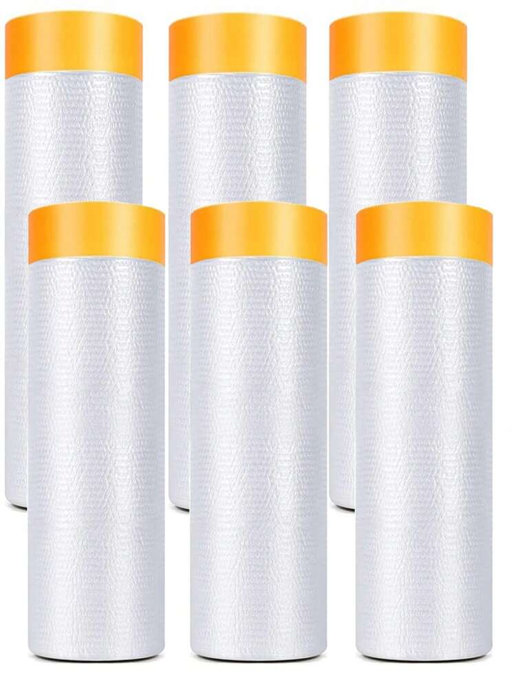 1卷防尘膜家具装饰加厚塑料保护膜防尘沙发罩，塑料防尘布带胶带塑料罩，防水保护膜，用于防止灰尘沾染汽车、家具、地毯、地板、包装、袋子、收纳盒、储物盒、厨房装饰、家居用品 - 無色 - 查看 27