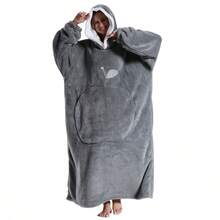 Oversized Blanket Hoodie, Hooded Blanket For Women, Solid Color Ultra Soft Warm Wearable Blanket Sweatshirt Women Men Adult, Gift For Ladies - Multicolor - View 3