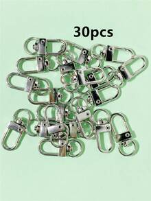10pcs/30pcs Metal Lobster Claw Clasp, Swivel Keychain Clip Hook, DIY Keychain Craft, Jewelry Making Connector, Random Color - Keychain Claw Buckle - View 9