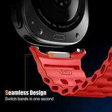Sport Bands Compatible With Samsung Galaxy Watch 8 Band 44mm 40mm/8 Classic 46mm Men Women,Soft Silicone Breathable Waterproof No Gap Strap Compatible With Samsung Galaxy Watch 8 Bands 40 Mm 44 Mm - Galaxy Watch 8/8 Classic - View 5