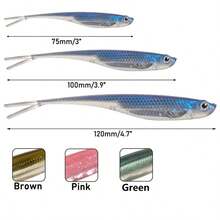 Dr.Fish 5/6pcs Fishing Soft Recall Plastic Salt Water Fork Tail Drop Shot Silicone Soft Bait Worm Spill Trout Lucky Walleye Weedless