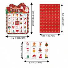 Christmas Bingo Game, 24 Players Christmas Bingo Cards,Christmas Party Game For Classroom Activities, School Carnivals, Office Events, Family Nights,And Holiday Entertainment, Christmas Party Supplies - Multicolor - View 4