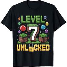 Birthday   Level 7 Unlocked Games T-Shirt, Hoodie, Sweater - 黑色2 - 查看 1