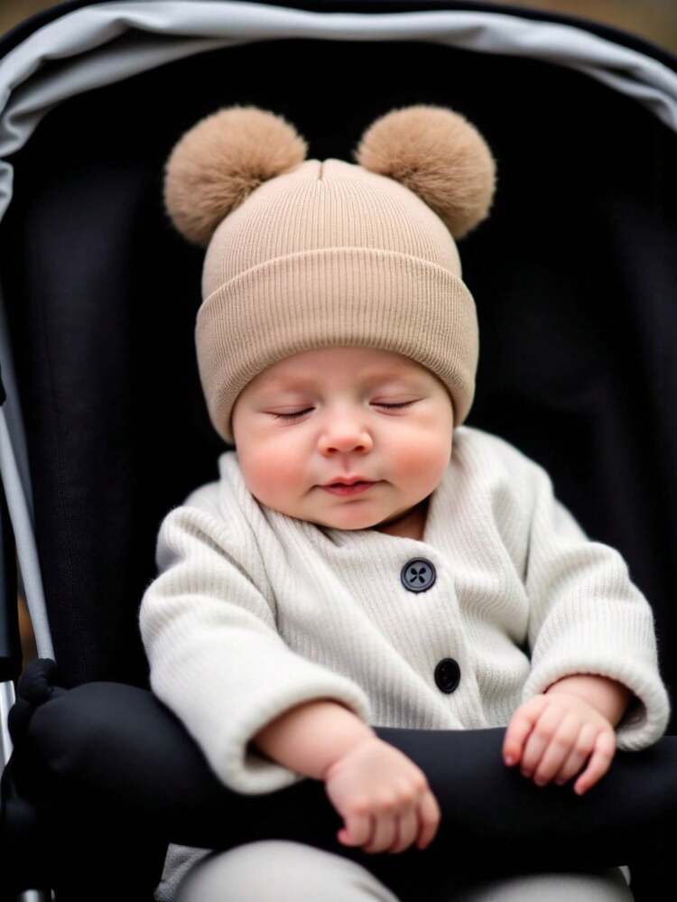 1pc Soft, Warm & Comfortable Knit Baby Hat, Suitable For Boys And Girls Outdoor Use In Autumn/Winter - Multicolor - View 5