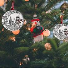 1pc, Christmas Tree Ornament, Hanging Metal Christmas Decoration, Handcrafted Holiday Ornaments, Rustic Pendants, Unique DIY Handcrafted, Home Decor, Party Decor, Xmas Tree Decor - Silver - View 4