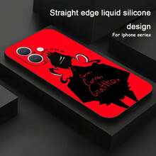 Funda de teléfono de dibujos animados del Gato con Botas compatible con  17 16 15 14 13 12 11 X XR XS 8 Plus Mini Pro Max, funda suave negra a prueba de golpes, compatible con funda de  17, funda de  17 Pro, funda de  17 Pro Max - Negro9 - Ver 6