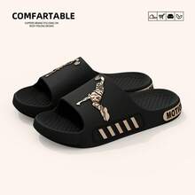 Zapatillas de EVA de suela suave de otoño para hombres 2025, uso al aire libre, sandalias de suela gruesa resistentes al desgaste, zapatos de ducha antideslizantes para el baño - Caqui [Tallas grandes para hombre] - Ver 8