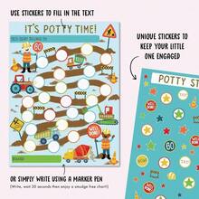 Sticker Chart Potty Training - Construction Potty Chart Toddlers Son Grandson - Boys Potty Training Reward Chart - Responsibility Chart - Train To Poop - By - 最初的 - 查看 2