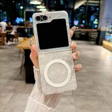 1 pieza Funda plegable magnética para teléfono de mujer, diseño degradado lindo compatible con Galaxy Z Flip7, ligera, delgada, resistente a golpes y caídas, cubierta protectora para smartphone adecuada para Samsung Galaxy Z Flip6, Z Flip5, Moto Razr 60/Razr 60 Ultra/Razr 50/Razr 50 Ultra, excelente para regalos de cumpleaños, graduación y vuelta al colegio - Multicolor - Ver 31