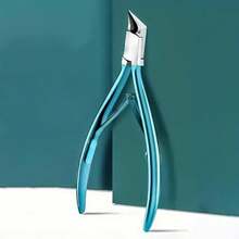 Professional Stainless Steel Cuticle Nippers - Precision Blue Manicure Tool For Dead Skin Trimming, Ingrown Nail & Hangnails Care, Sharp Fingernail Clippers For At-Home & Salon Use