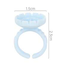 Wholesale 50/100Pcs Disposable Eyelash Glue Fan Cup Rings Holder Container Tattoo Pigment Eyelash Extension Tools Lash Supplies - Multicolor - View 15