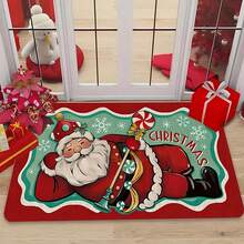 1/2/3 Pcs Thick 0.47 Inch/1.2 Cm Christmas Kitchen Mat Set, Christmas Kitchen Rug Set, Santa Lollipop Pattern, Christmas Kitchen Decor, Suitable For Kitchen, Home Office, Laundry Room, Bathroom, High Quality Flannel Material + Non-Slip Backing - Multicolor - View 16