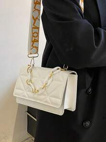 1 套高级时尚压花斜挎包、翻盖单肩包、女士休闲手提包和钱包 - 彩色 - 查看 10