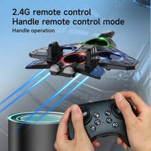 AXNEN L101 Remote Control Drone Toy, Glider/Fighter Plane Toy, Adjustable Speed, Headless Mode, Colorful Lights, Perfect Gift For Halloween And Christmas