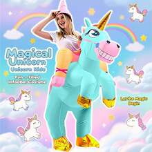 1 Piece Of Adult Inflatable Unicorn Knight Costume, Suitable For Halloween, Easter, And Themed Events, Fun Photo Props And Stage Performance Accessories, Playful Event Costumes, Inflatable Costumes