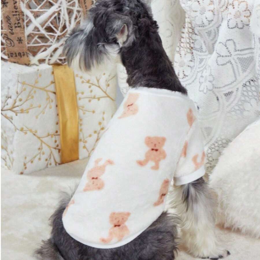 Autumn Flannel Pet Clothes, Dog Clothes, Small Bear Four-Legged Clothes, Cross-Border New Products Dog Clothes