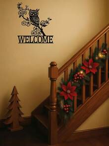 HELLOYOUNG 1 Stück modernes Tier Metall Wandkunst Set - Eule/Schmetterling/Kolibri Dekoration für Innen- und Außenbereiche, geeignet für moderne Wohndekoration, Heimdekoration, Raumdekoration, Schlafzimmerdekoration, Badezimmerdekoration, wasserfest, rostfrei und langanhaltend, Wanddekoration, Geburtstagsgeschenk, Küche, stabil und nicht verblassend, Urlaubsartikel