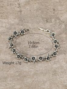 New Vintage Floral & Tree Design Bracelet, Unique Creative Accessory For Men & Women