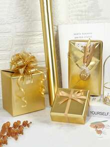 1 Roll Matte Metal Wrapping Paper, Christmas Matte Wrapping Paper Rolls, Gold, Green And Red, Gift Wrapping Paper, Perfectly Suitable For Weddings, Valentine's Day, Birthdays, Christmas, DIY Bouquets, Metallic Texture Christmas Gift Wrapping Paper, DIY Christmas Element Decorative Paper For Accessories, Solid Color Patterns, Matte Wrapping Paper, Halloween, Thanksgiving Decoration, Autumn, Winter