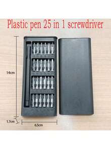 25-In-1 Screwdriver Set, Professional Precision Repair & Disassembly Tools For Phones And Laptops, Universal Multi-Function Household Screwdriver Tool For Cleaning Dust - Black - View 11