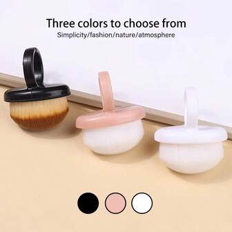 1/3 pièces Brosse de nettoyage de poussière d'art des ongles en plastique, brosse à boucle, brosse ovale de nettoyage de poussière de gel, brosse en forme d'anneau pour manucure
