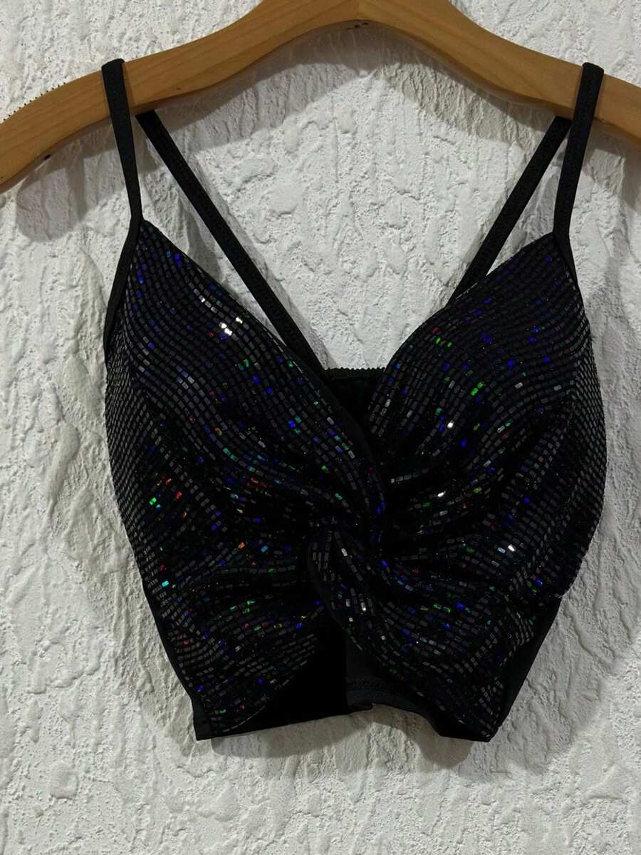 Cropped Brunelha Fabric With Padding, One Size Fits 38-40 - màu đen - Xem 1