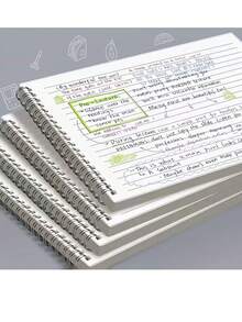 1 pièce Cahier spirale format B5, contenant 60 ou 120 pages, avec des pages transparentes épaisses et une reliure spirale horizontale, pratique pour tourner les pages, convient pour la prise de notes, la tenue d'un journal et l'écriture créative - B5 - Voir 8