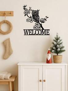 HELLOYOUNG 1 Stück modernes Tier Metall Wandkunst Set - Eule/Schmetterling/Kolibri Dekoration für Innen- und Außenbereiche, geeignet für moderne Wohndekoration, Heimdekoration, Raumdekoration, Schlafzimmerdekoration, Badezimmerdekoration, wasserfest, rostfrei und langanhaltend, Wanddekoration, Geburtstagsgeschenk, Küche, stabil und nicht verblassend, Urlaubsartikel