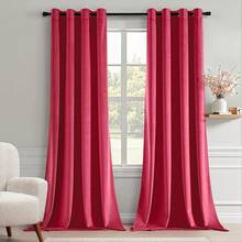 2 Panels Blackout Curtains Solid Soft Grommet Mustard Yellow Thermal Insulated Soundproof Room Darkening Curtains/Drapes/Panels Fall Living Room Bedroom 52 X 90 Inch - 莓果 - 查看 12