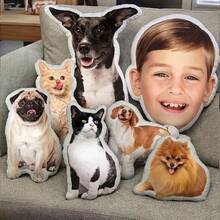 定制宠物照片抱枕，狗狗抱枕，大学宿舍装饰，宠物纪念抱枕，独特照片礼物，最佳毕业礼物，女儿礼物 - 彩色 - 查看 7