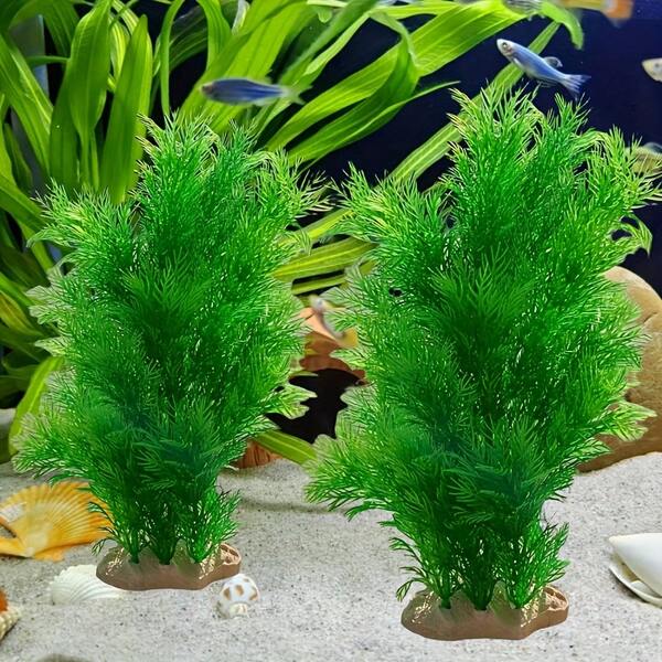 Aquarium Slouchy Decor Theme Ornament, Aquarium Decoration Artificial Plant, Slouchy Green Hygrophila For Beginners, No Maintenance Required Once Placed In Tank