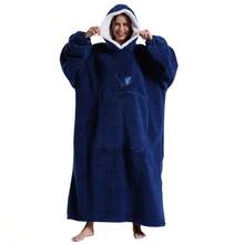 Oversized Blanket Hoodie, Hooded Blanket For Women, Solid Color Ultra Soft Warm Wearable Blanket Sweatshirt Women Men Adult, Gift For Ladies - Multicolor - View 18