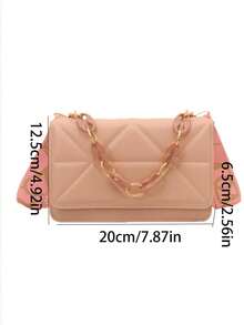 1 套高级时尚压花斜挎包、翻盖单肩包、女士休闲手提包和钱包 - 彩色 - 查看 4