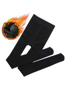 女士纯色保暖连裤袜，80克/200克/300克可选，柔软透气，适合日常穿着，秋冬季节穿着，舒适保暖。