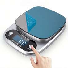 Precision Digital Kitchen Scale - Portable 10kg/Accurate To 1g, Multiple Units For Quick Switching, No Manual Calculations, One-Touch Tare Function - Easy-To-Read LCD Screen, Auto-Off, Battery Powered (Batteries Not Included)