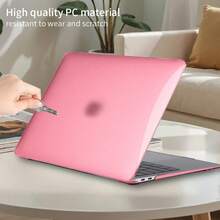Transparent Macbook Case Compatible With MacBook , Sturdy Protective Plastic Hard Shell Case Cover For MacBook Air Pro Case - Pink - View 5