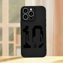 Simple Messi 10 jersey pattern phone case print All-black phone case for Phone17 Pro MAX/11/12/13/14/15/15 Pro/15 Plus/15 Pro Max/X/XS Max/XR/11 Pro/12 Pro/13 Pro/14 Pro/12 Mini/13 Mini/11 Pro Max/12 Pro Max/13 Pro Max/14 Pro Max/14 Plus/6/6s/6 Plus/7/8/16 Pro/16 Plus/16 Pro Max Galaxy  A54/A14/A12/A13/A15/A32/A33/A24/A52S/S20/S21/S22/S23/S24/S23 Plus/S24 Ultra/S25/A15/A33/A23 Android phone case, essential for daily commuting, MagSafe support, less yellowing, Halloween gift, Virgin Mary Day sticker image UV printing, Independence Day gift, Christmas wallpaper image UV printing, Valentine's Day gift, Birthday gift for friends and family - Negro - Ver 6