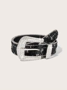 1pc Sparkling Sequins Grommet Fashion Party Belt For Women, Perfect For Carnival, Back To School, Christmas, Halloween & Daily Outfits