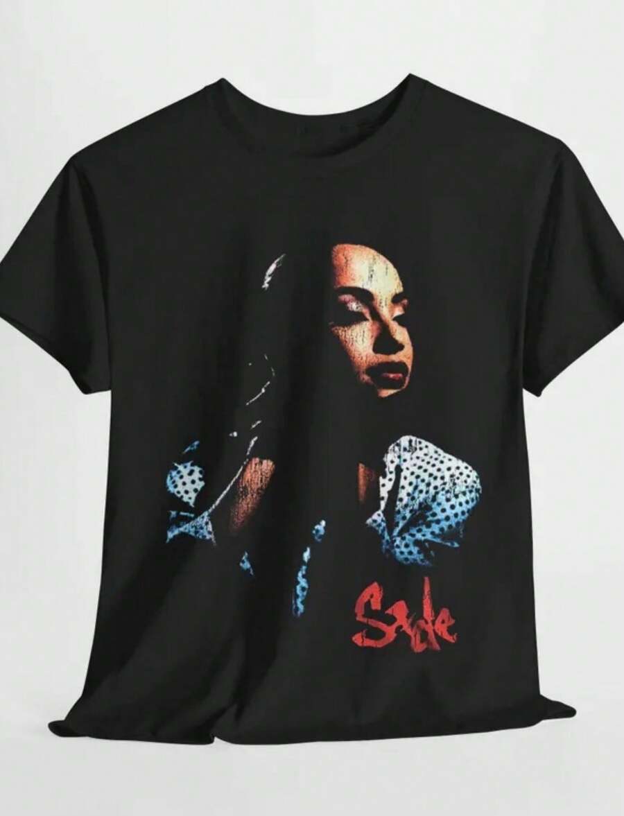 Sade 1993 Tour Vintage Graphic Tee - Uni Music Lover Gift Shirt, Retro Inspired Artwear, Casual Everyday Style, Reproduction Merchandise, - màu đen - Xem 1