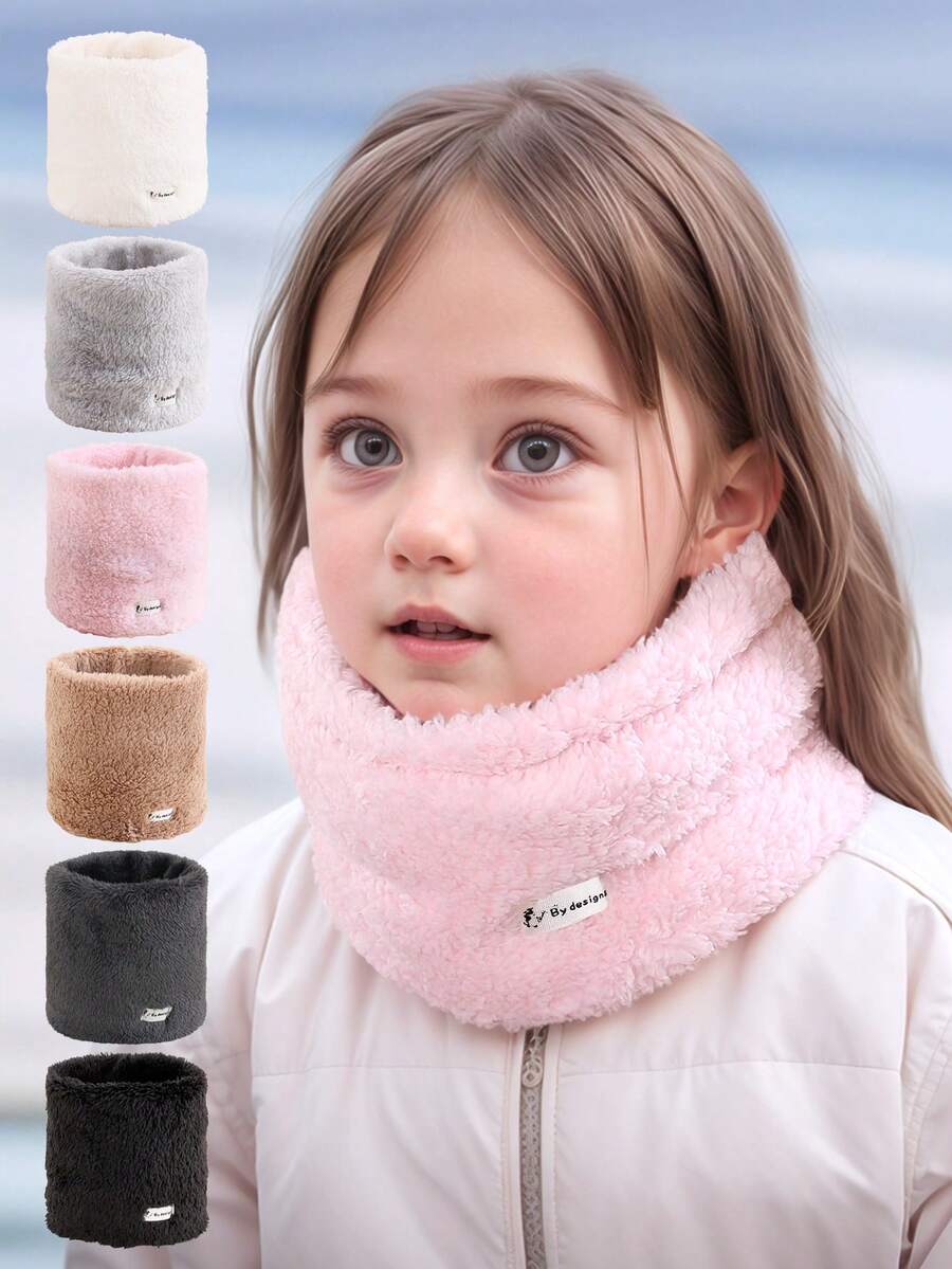 1 件儿童冬季羊毛围巾颈部保暖器（男孩和女孩适用） - 純色圍脖 - 查看 1