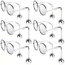 1 Piece Of Retro Disco Ball Glasses - Silver Chain Party Glasses, Suitable For Weddings, Birthdays, Beaches, And General Celebrations, Retro 70s Disco Style, Perfect For Photo Booth Props, Disco Party Decorations, Suitable For Halloween, Christmas Events, And Party Supplies